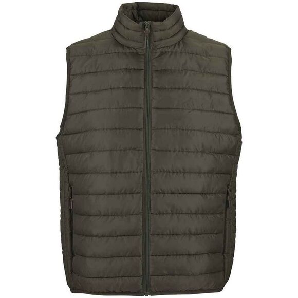 SOLS Mens Stream Body Warmer / Army - Picture 1 of 4